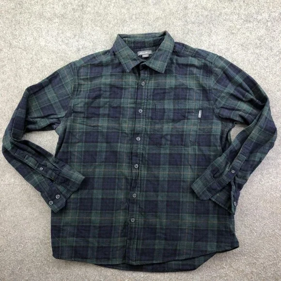 Eddie Bauer Shirt Mens Medium Cotton Flannel Lot Of 4 Button Up Relaxed Fit - Picture 8 of 9